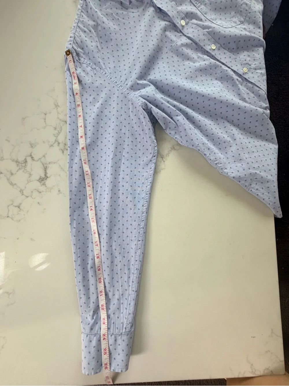 Banana Republic Light Blue Mini Dot Button-Down Shirt